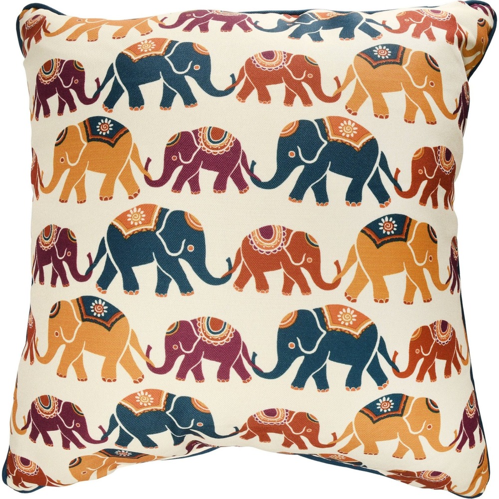 Mainstays Decorative Throw Pillow Unisex 18x18 Multi Color Elephant
